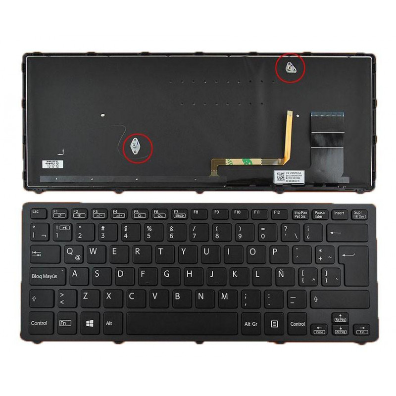 LAPTOP TASTATUR SONY VAIO SVF14 SCHWARZ MIT RAHMEN