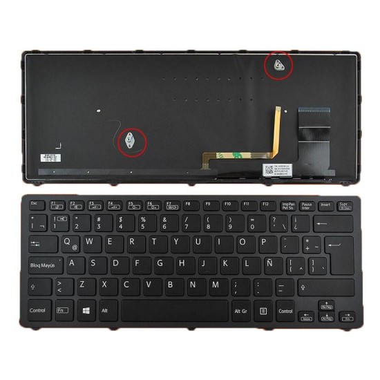 LAPTOP TASTATUR SONY VAIO SVF14 SCHWARZ MIT RAHMEN
