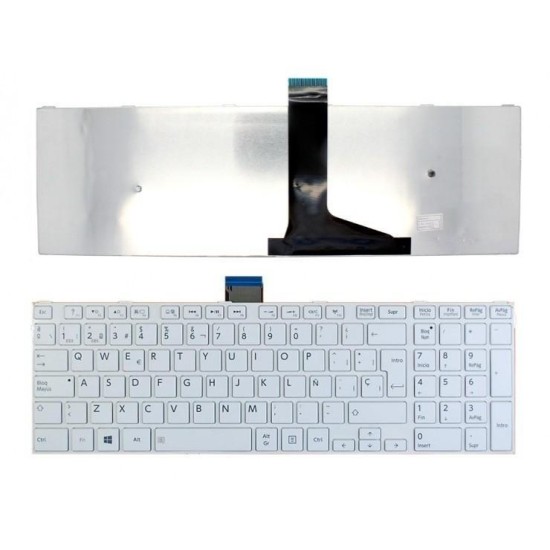 TASTATUR FÜR LAPTOP TOSHIBA C55-A WEISS MIT RAHMEN
