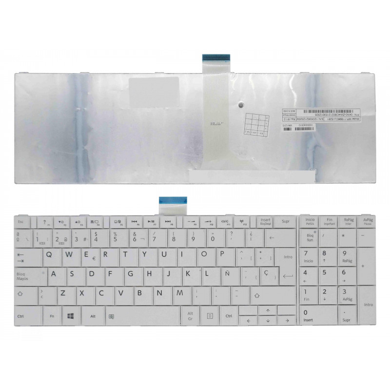 TASTATUR FÜR TOSHIBA SATELLITE L950 L950D L955 L955D LAPTOP WEISS