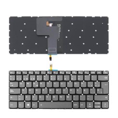 HINTERGRUNDBELEUCHTETE TASTATUR FÜR LENOVO IDEAPAD 330-14IKB GRAU RAHMENLOSES LAPTOP