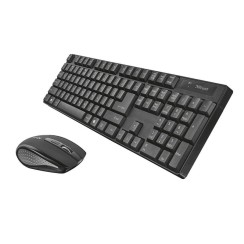 Trust XIMO Wireless Keyboard + Maus Schwarz & Silber, Neu