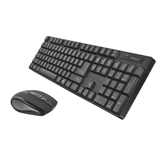 Trust XIMO Wireless Keyboard + Maus Schwarz & Silber, Neu