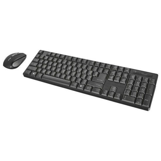 Trust XIMO Wireless Keyboard + Maus Schwarz & Silber, Neu