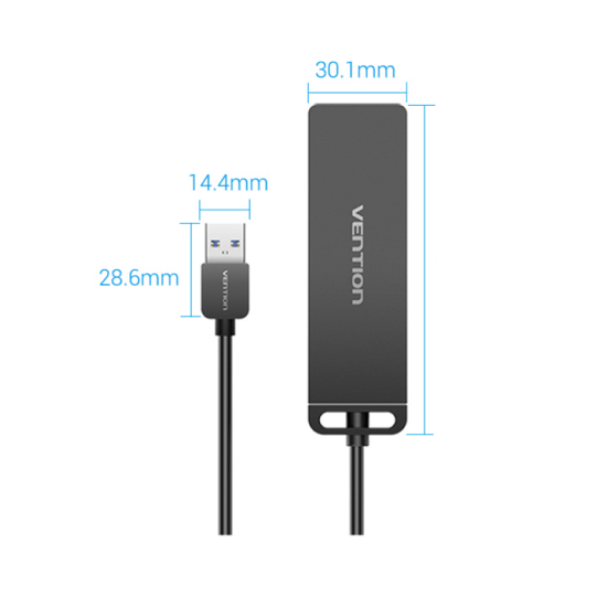 Vention-Hub Multi-USB 3.0 mit 4 Anschlüssen, kompatibel mit Lenovo, Xiaomi und MacBook Pro, Neu