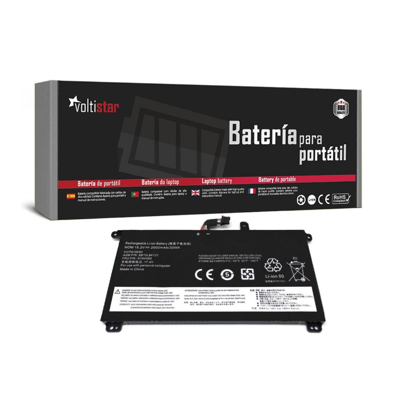 Voltistar Akku für Lenovo ThinkPad T570, T580, P51S, P52S (2000 mAh) 15,2V