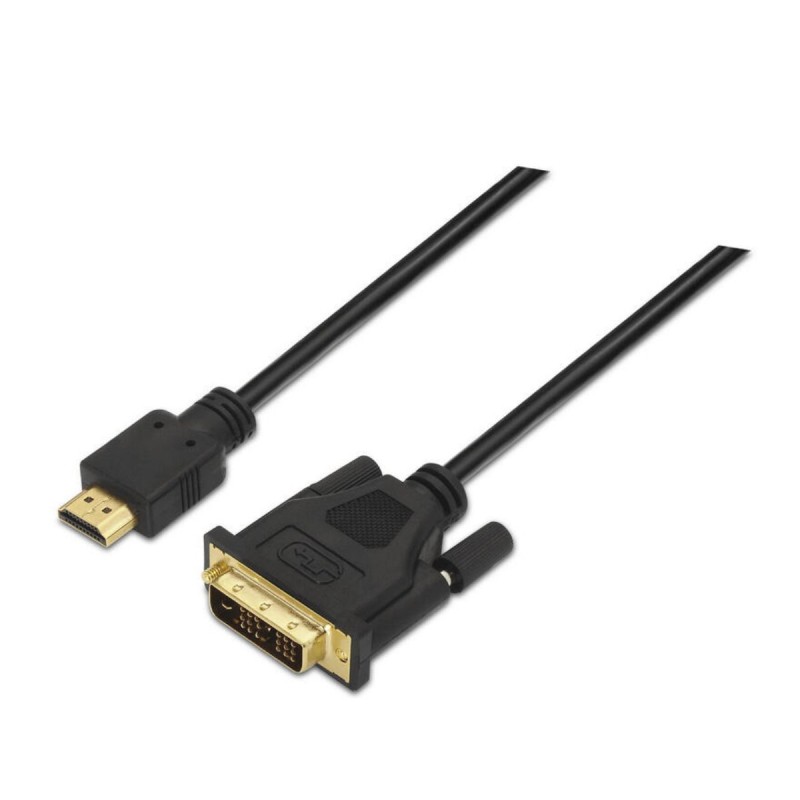 AISENS DVI zu HDMI Kabel 1,8m, Stecker-Stecker, Schwarz
