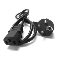 Schuko Netzkabel Typ F C13 Tower Kabel, Schwarz, Neu
