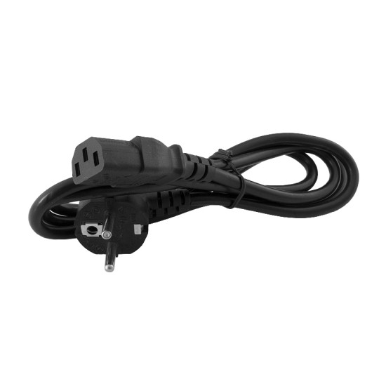 Schuko Netzkabel Typ F C13 Tower Kabel, Schwarz, Neu