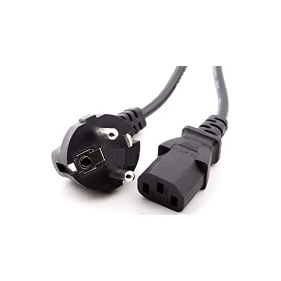 Schuko Netzkabel Typ F C13 Tower Kabel, Schwarz, Neu
