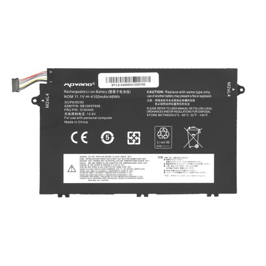 Movano Akku Lenovo ThinkPad E480 E580 | 11.1V 4100mAh