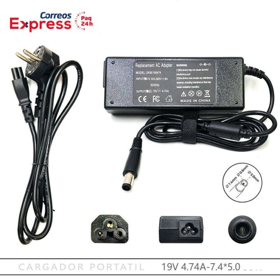 Adapter Ladegerät HP 65W 18.5V 3,5A 7.4x5.0mm