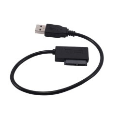 USB 2.0-Adapter zu Mini-SATA II, 13-poliger Adapter für tragbares Slimline-CD/DVD-Laufwerk, Neu