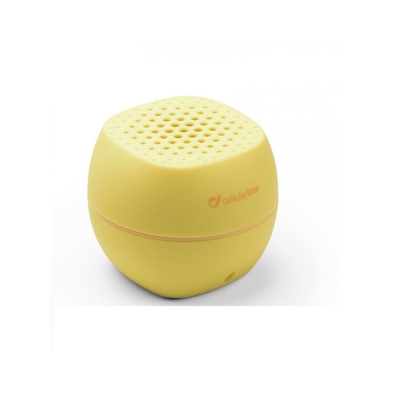Cellularline Bluetooth Stereo Tragbarer Lautsprecher, Gelb, Km0 Originalverpackung