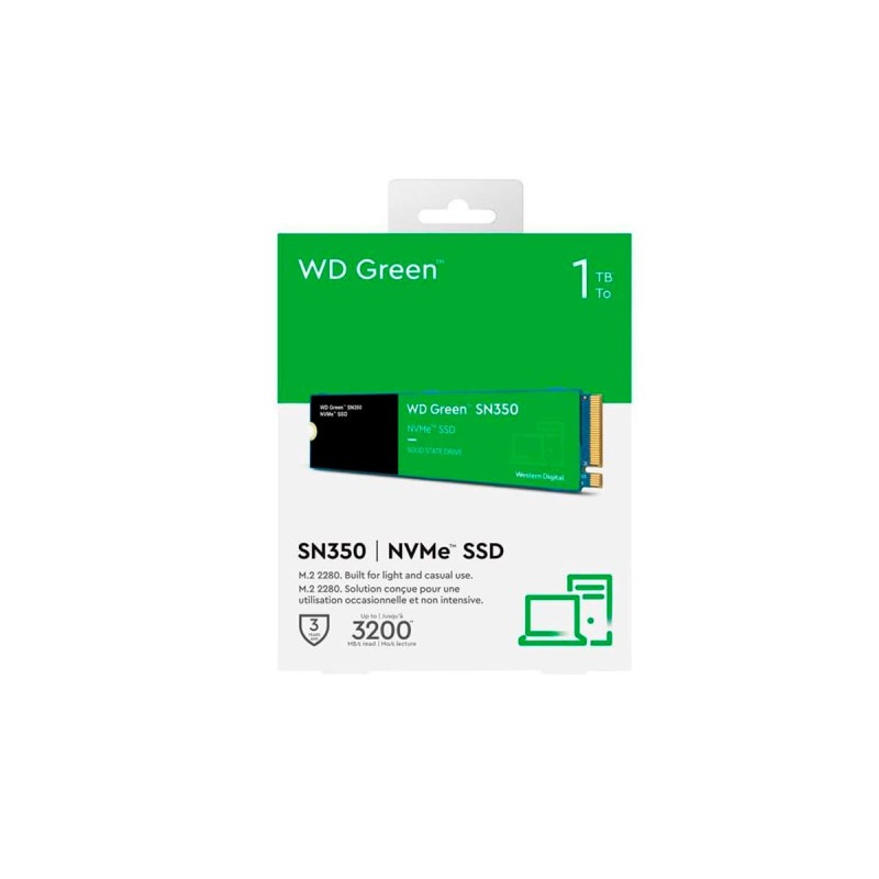 WD Green SN350 1TB NVMe M.2 2280 - Schnelle PCIe 3.0 x4 SSD