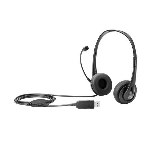 Büro-Headset HP T1A67AA USB-Headset, Schwarz, Km0 Originalverpackung