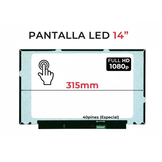 14″ FHD B140HAK03.2 40-pin LED Touchscreen B140HAK03.2 40-pin LED Matte Laptop