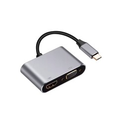USB-C zu HDMI Konverter, USB-C 3.0 Splitter 3-in-1 Kompatibel, 4K, PD, Schnellladung, Neu