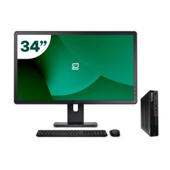 Pack Lenovo P340 Tiny i5 10500T + Monitor 34" + Tastatur/Maus + WiFi USB