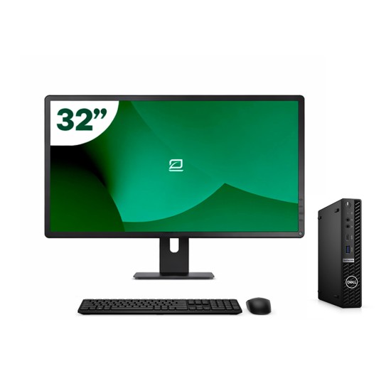 Pack Dell 5090 Micro i5 11500T + 32" Monitor + Tastatur/Maus + WiFi USB