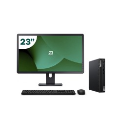 Pack Lenovo M80q Tiny i7 10700 + Monitor 23" + Tastatur/Maus + WiFi USB