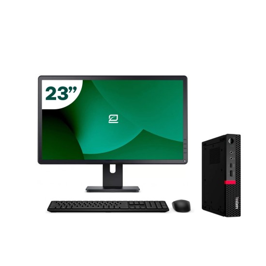 Pack Lenovo M720q Tiny i5 8500T + Monitor 23" + Tastatur/Maus + WiFi USB