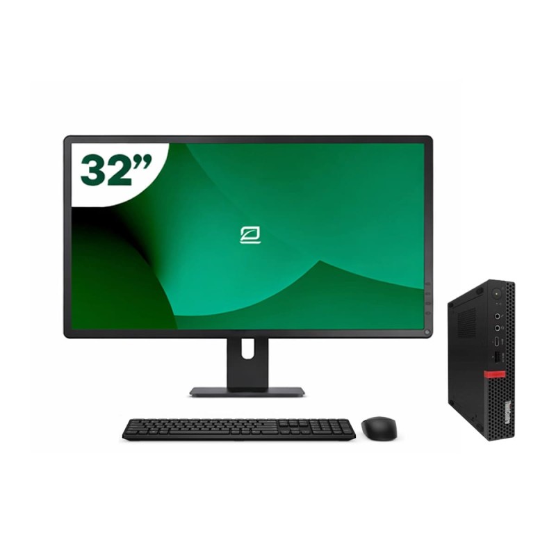 Pack Lenovo M920q Tiny i5 9500T + Monitor 32" + Tastatur/Maus + WiFi USB