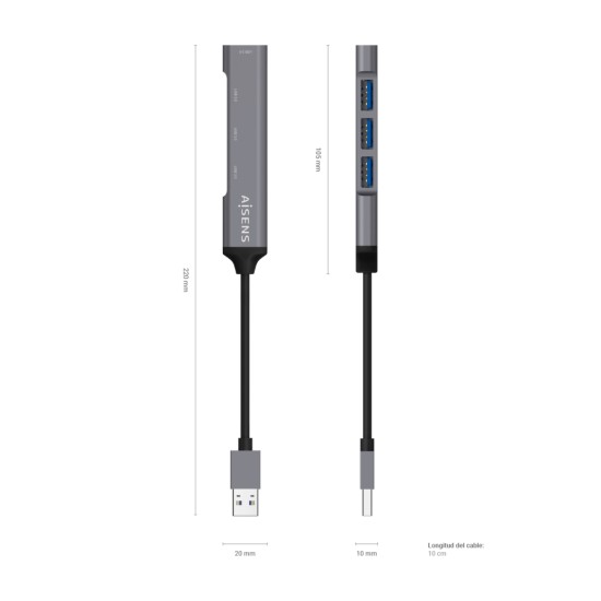 USB-Hub Aisens A106-0540 USB-Multiport