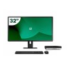 Pack HP 600 G5 Mini i7 9700T 16GB SSD 256GB + LCD 32" + Tastatur und Maus kabellos + WiFi