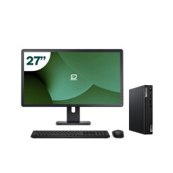 Pack Lenovo M80q Tiny i5 10500T + Monitor 27" + Tastatur/Maus + WiFi USB
