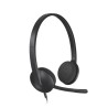 Logitech H340 Kopfhörer mit Mikrofon, Schwarz