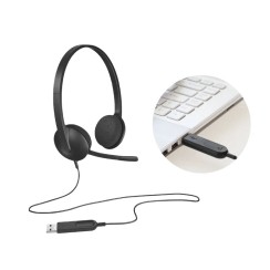 Logitech H340 USB mit Mikrofon Schwarz · Stereo-Headset