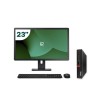 Pack Lenovo M75Q G1 Tiny AMD Ryzen 3 PRO 3200GE 8GB SSD 256GB + LCD 23" + Tastatur und kabellose Maus + WiFi