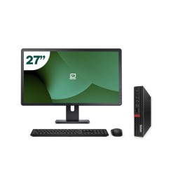 Pack Lenovo M75Q G1 Tiny AMD Ryzen 3 + Monitor 27" + Tastatur/Maus + WiFi USB