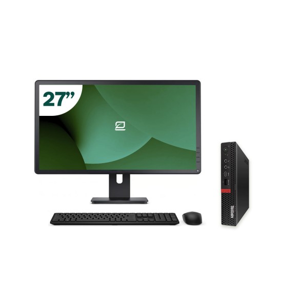 Pack Lenovo M75Q G1 Tiny AMD Ryzen 3 + Monitor 27" + Tastatur/Maus + WiFi USB