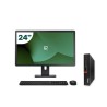 Pack Lenovo M75Q G1 Tiny AMD Ryzen 3 PRO 3200GE 16GB SSD 256GB + LCD 24" + Tastatur und kabellose Maus + WiFi