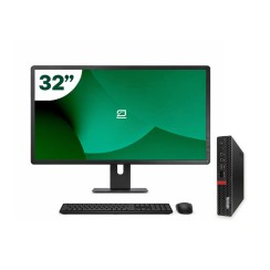 Pack Lenovo M75Q G1 Tiny AMD Ryzen 3 + Monitor 32" + Tastatur/Maus + WiFi USB