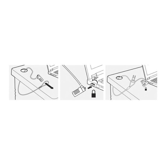 Cable-Sicherheit Ewent EW1241 mit Kombination für Laptop