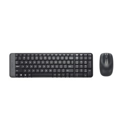 Logitech MK220 Kabellose Tastatur + Maus, Schwarz, Neu