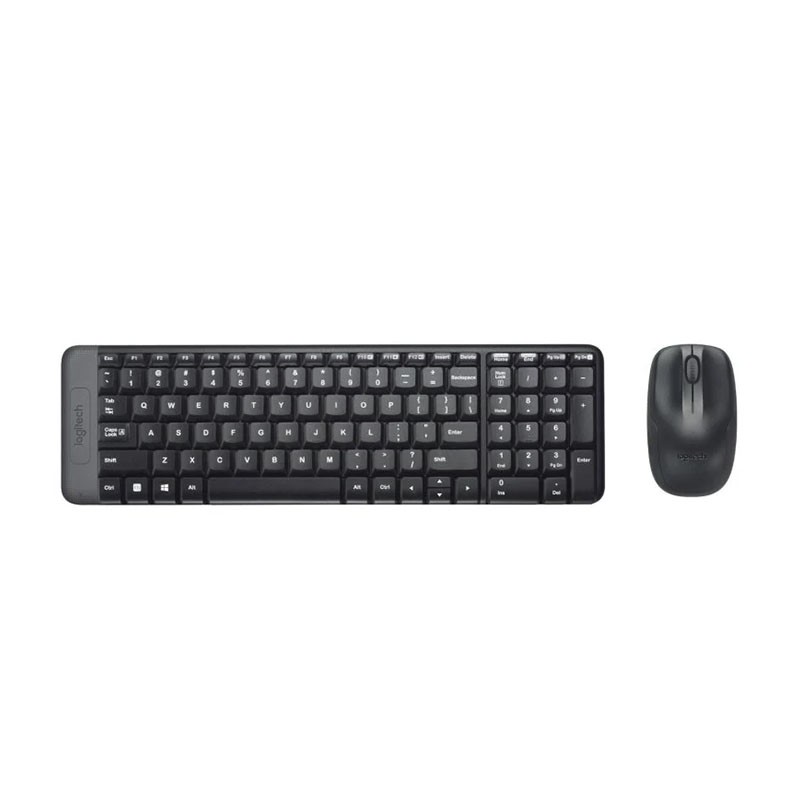Logitech MK220 Kabellose Tastatur + Maus, Schwarz, Neu