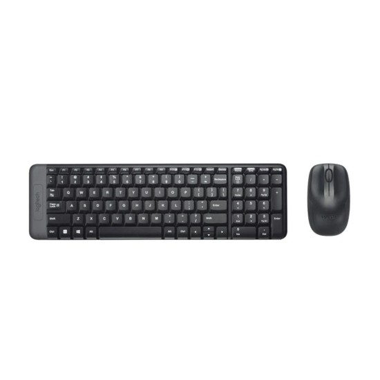 Logitech MK220 Kabellose Tastatur + Maus, Schwarz, Neu