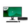 Pack HP 600 G4 SFF i5 8500 8GB SSD 256GB + LCD 32" + Tastatur und kabellose Maus + WiFi