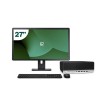 Pack HP 600 G4 SFF i5 8500 16GB SSD 512GB + LCD 27" + Tastatur und kabellose Maus + WiFi