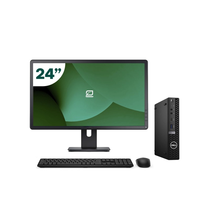 Pack Dell 5080 Micro i5 10500T + Monitor 24" + Tastatur/Maus + USB-WiFi