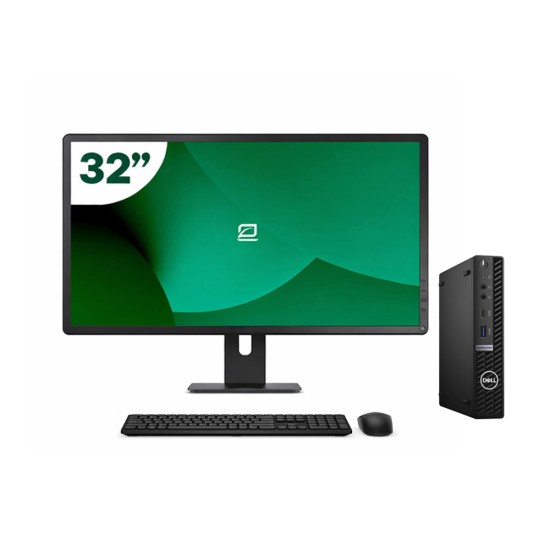 Pack Dell 5080 Micro i5 10500T + Monitor 32" + Tastatur/Maus + USB-WiFi