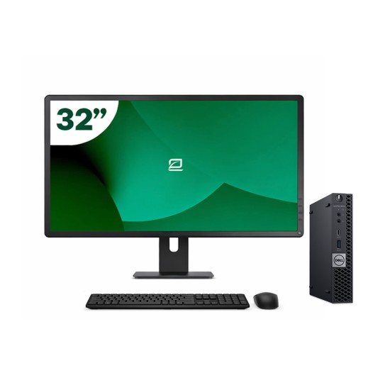 Pack Dell 5070 Micro i5 9500T + Monitor 32" + Tastatur/Maus + USB-WiFi