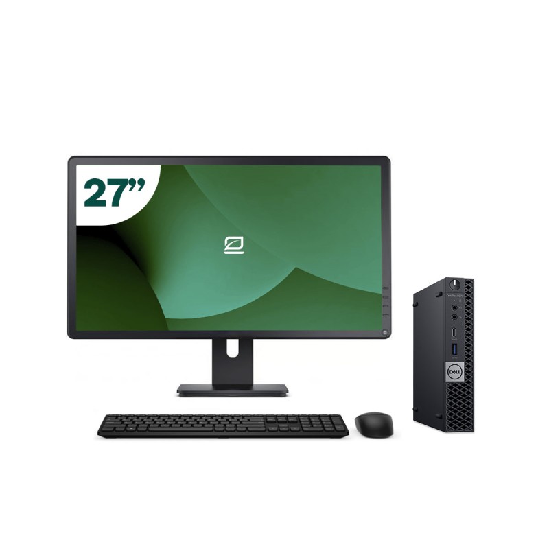 Pack Dell 3060 Micro i5 8500T + Monitor 27" + Tastatur/Maus + WiFi USB