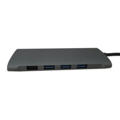 Hub USB Typ C 10-in-1 mit HDMI, VGA, RJ45 Gigabit