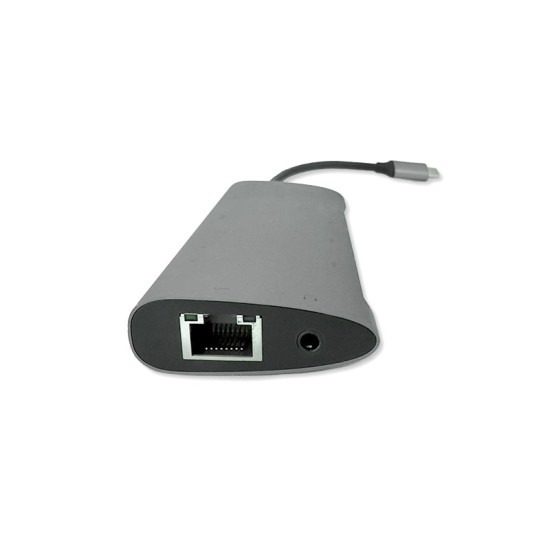 Hub USB Typ C 10-in-1 mit HDMI, VGA, RJ45 Gigabit