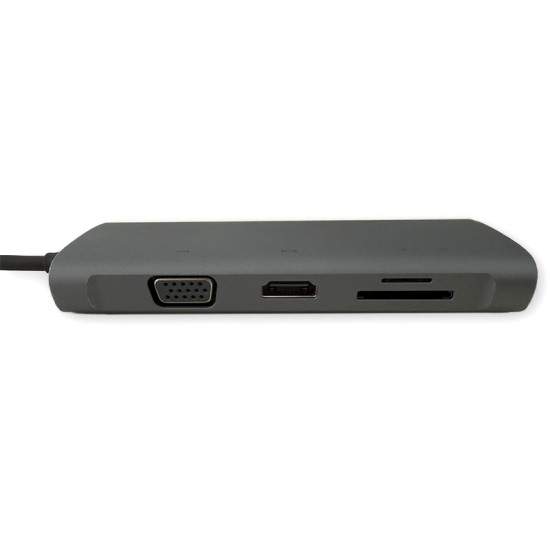 Hub USB-C 10-in-1 HDMI VGA RJ45 Gigabit und USB 3.0
